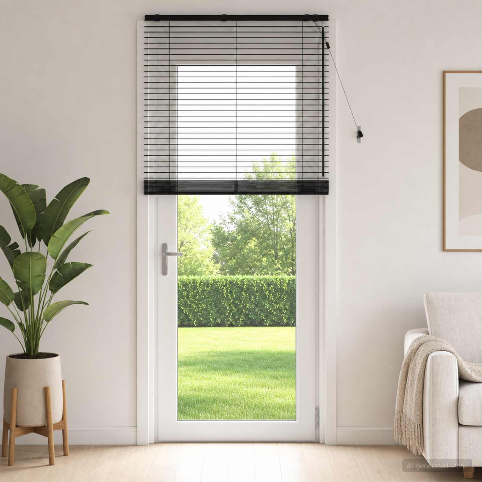 vidaXL Venezia-verho Musta 105 x 250 cm 35 mm