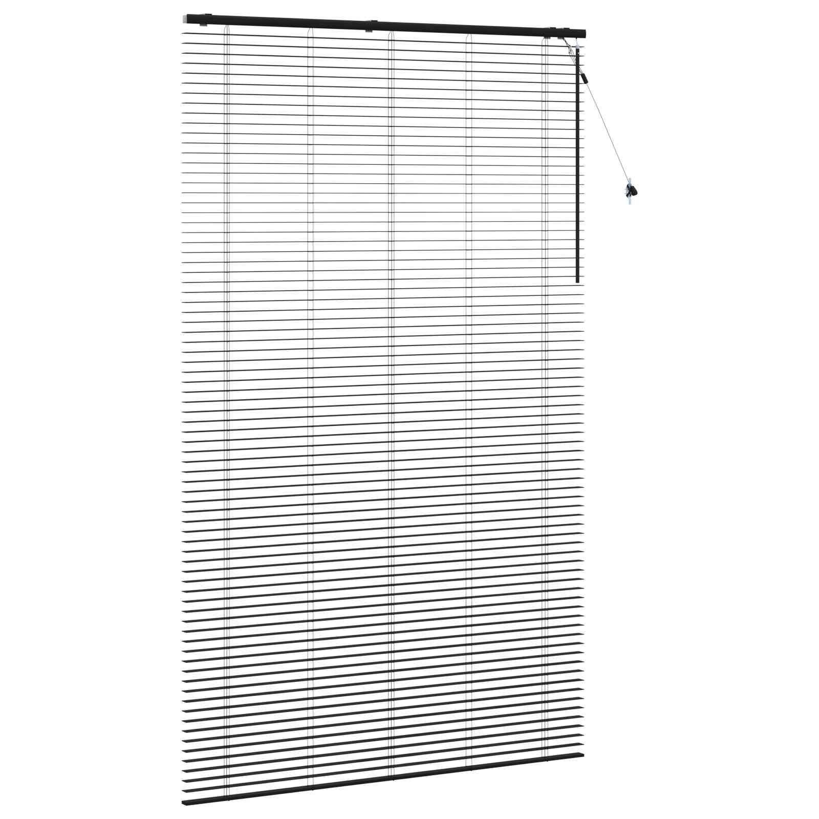 Jaloezie Zwart 155 x 250 cm 35 mm Massief Paulowniahout image 3