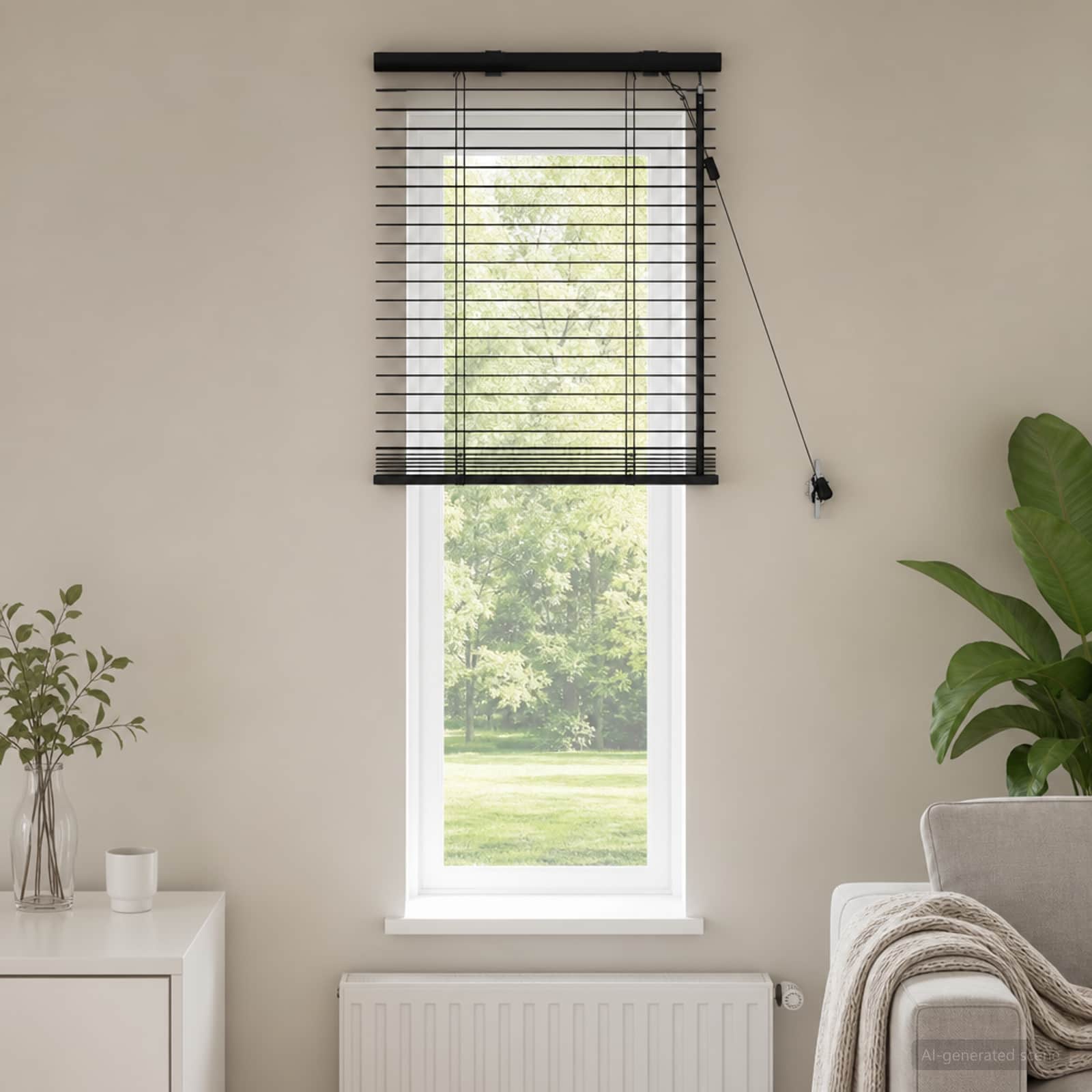 vidaXL Venezia-verho Tumma ruskea 60 x 130 cm 35 mm