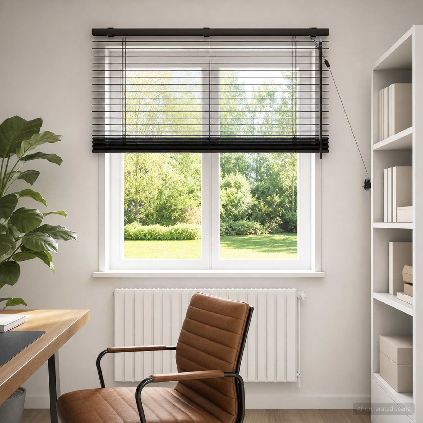 vidaXL Venezia-verho Tumma ruskea 105 x 130 cm 35 mm