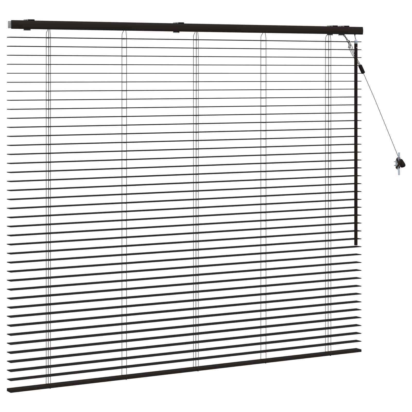 Jaloezie Donkerbruin 150 x 130 cm 35 mm Massief Paulowniahout image 3