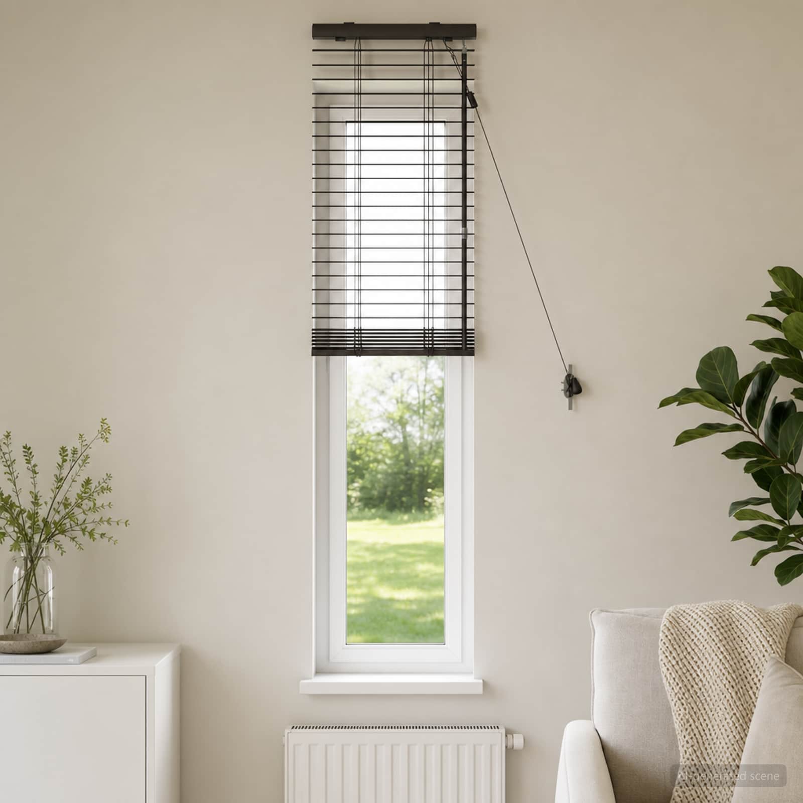 vidaXL Venezia-verho Tumma ruskea 40 x 160 cm 35 mm