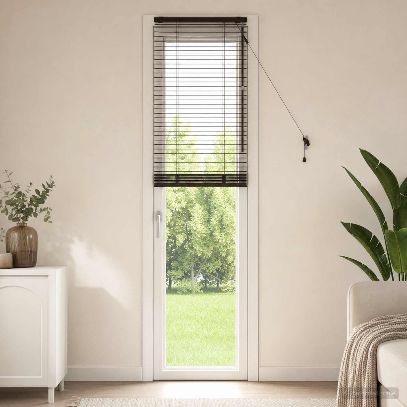 vidaXL Venezia-verho Tumma ruskea 50 x 250 cm 35 mm