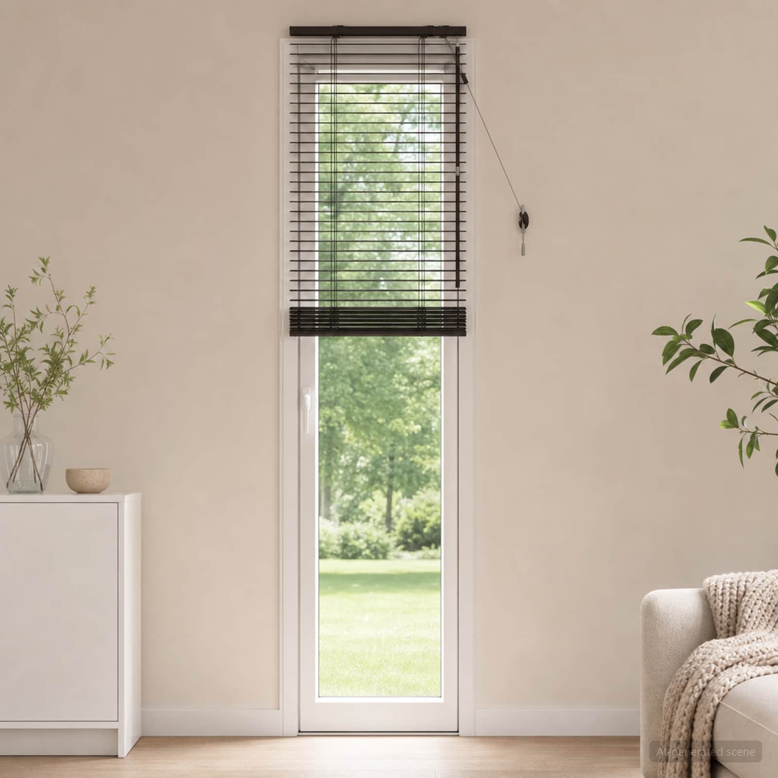 vidaXL Venezia-verho Tumma ruskea 55 x 250 cm 35 mm