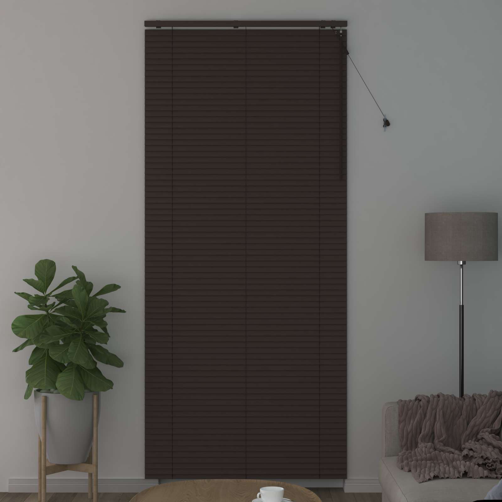 Jaloezie Donkerbruin 110 x 250 cm 35 mm Massief Paulowniahout image 1