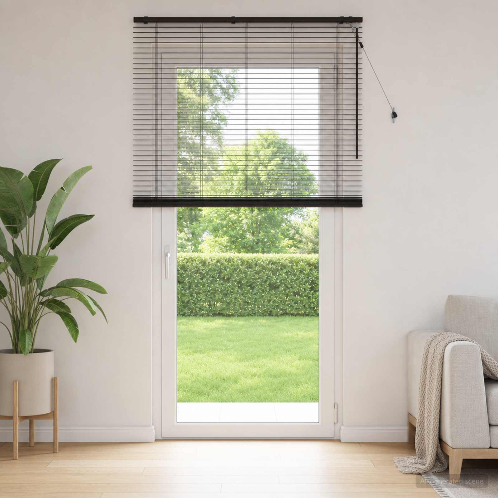 vidaXL Venezia-verho Tumma ruskea 145 x 250 cm 35 mm