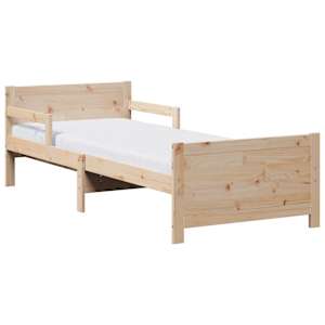 vidaXL Voodiraam koos pikendatava madratsiga peaga Pruun 80 x 200 cm