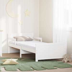 Konstrukcija postelje Bela 80 x 200 cm Masivno borovo les