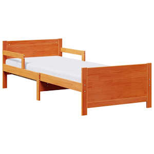 vidaXL Voodiraam koos pikendatava madratsiga peaga Pruun 80 x 200 cm