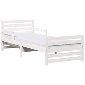 Rám postele s rozšiřitelnou matrací s čelo Bílá 80 x 200 cm - obrázek 2