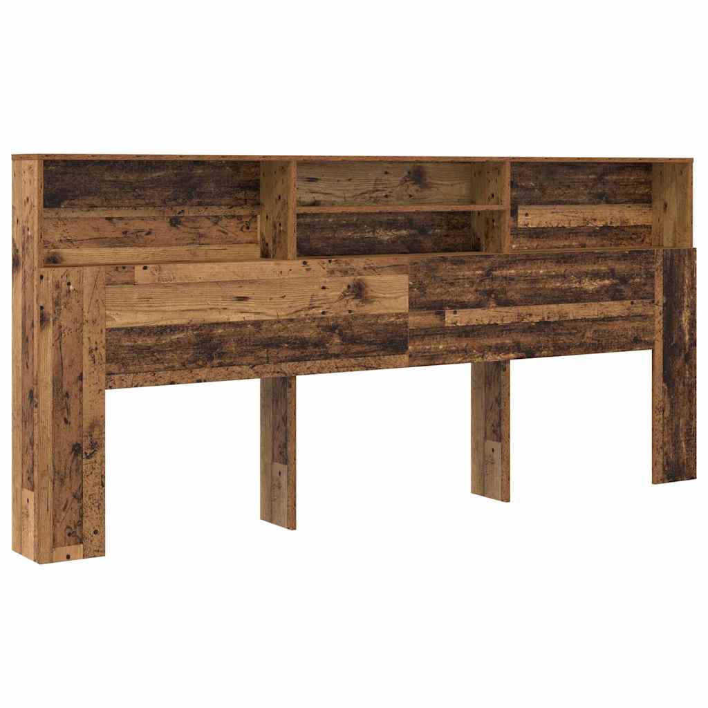 Päätykaappi hyllyllä Vanha puu 220 x 19 x 101.5 cm Tekninen puu