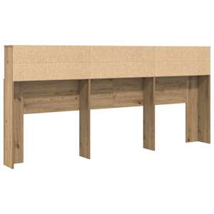 Čelo postele se skříňkou Artisanový dub kompozitní dřevo - obrázek 7