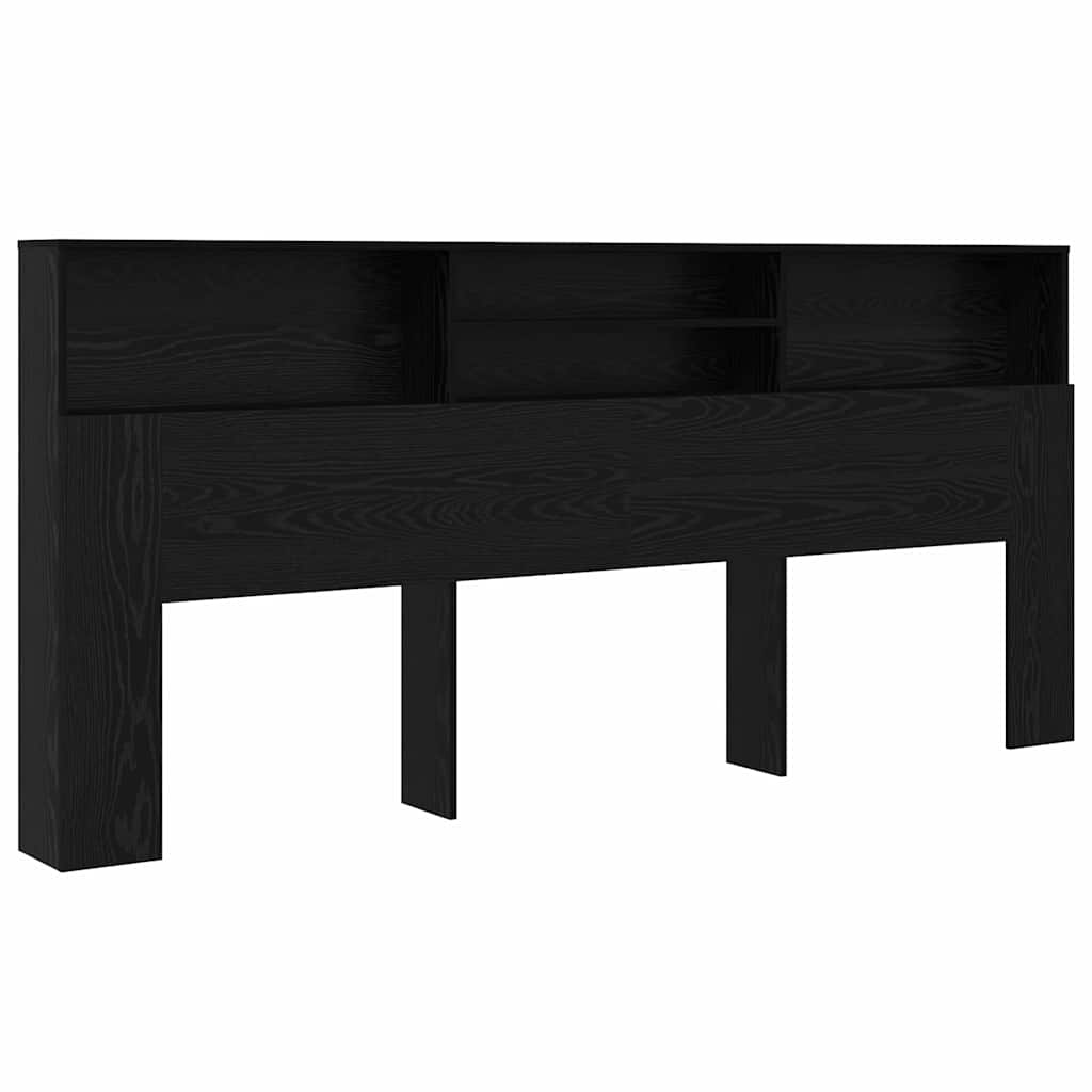 Päätykaappi Musta tammi 220 x 19 x 101.5 cm Tekninen puu