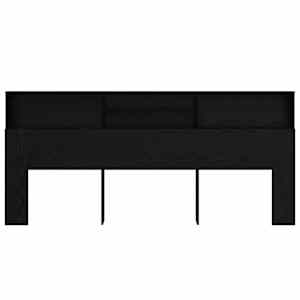 Čelo postele se skříňkou s policí Černý dub 220 x 19 x 101,5 cm - obrázek 5