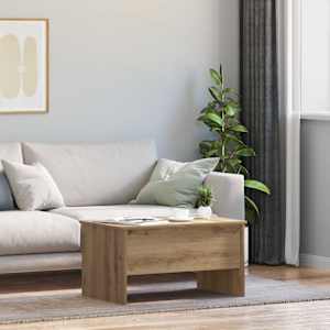 Klubska miza Umetni hrast 102 x 50,5 x 46,5 cm Konstruiran les