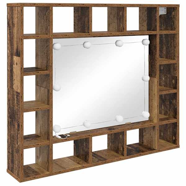 vidaXL Peeglikapp Vana puit 91 x 15 x 76,5 cm Tehispuit