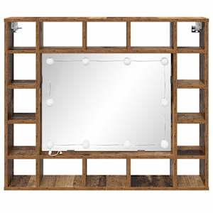 Zrcadlová skříň Staré dřevo 91 x 15 x 76,5 cm kompozitní dřevo - obrázek 5