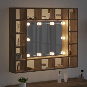 Zrcadlová skříň Artisanový dub 91 x 15 x 76,5 cm - obrázek 4