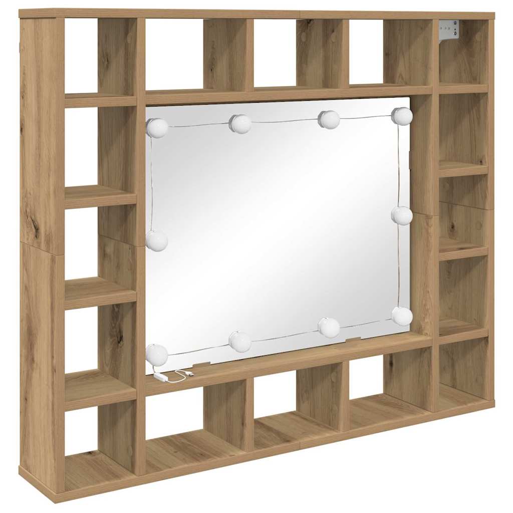 Thumbnail - vidaXL Spiegelschrank Artisan-Eiche 91 x 15 x 76.5 cm Holzwerkstoff