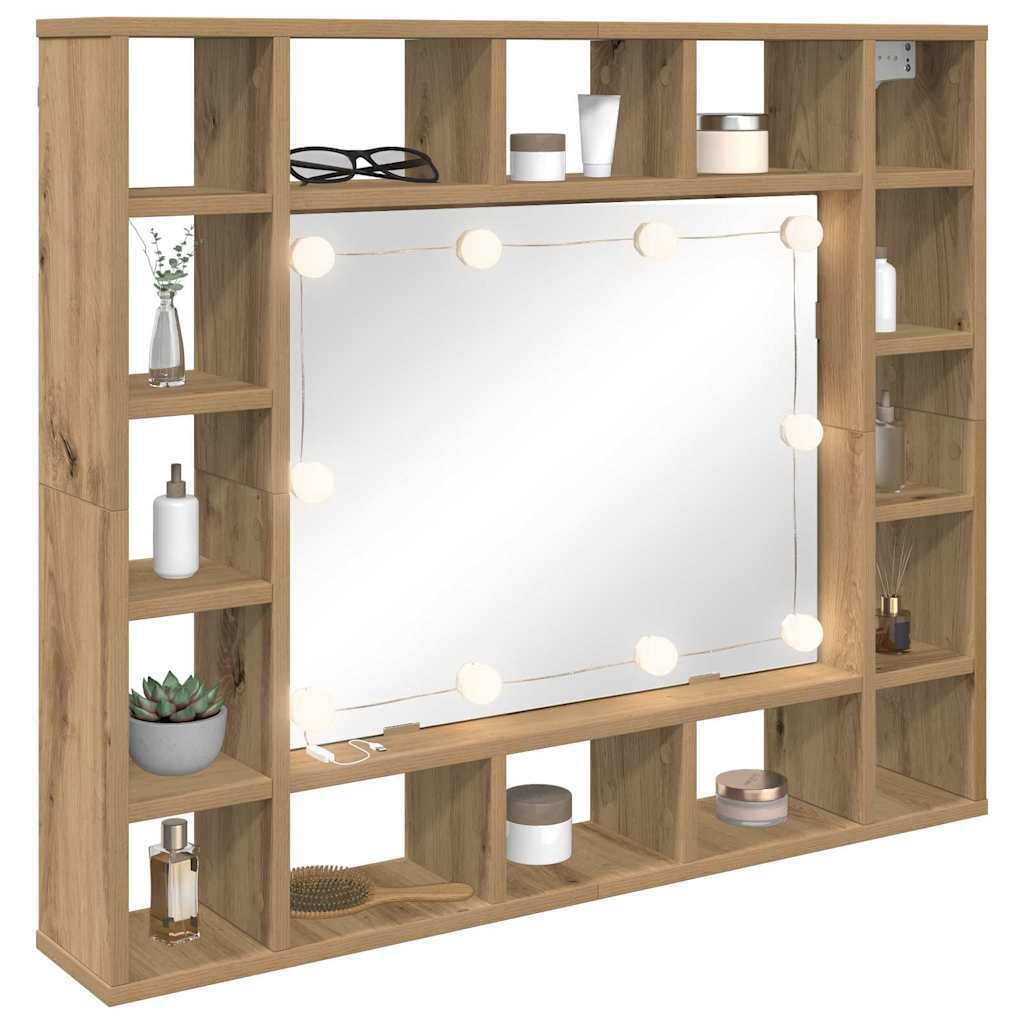 Thumbnail - vidaXL Spiegelschrank Artisan-Eiche 91 x 15 x 76.5 cm Holzwerkstoff