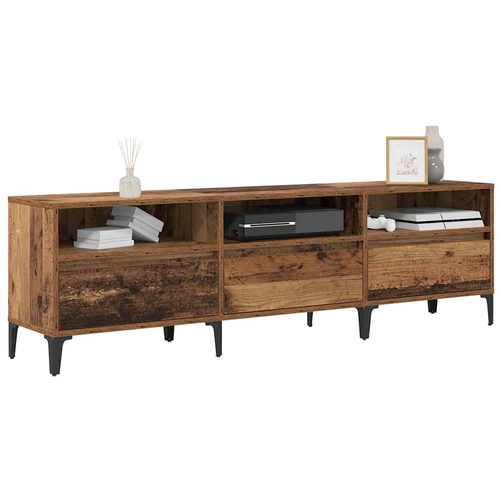 vidaXL TV-kast Oud hout 150 x 30 x 44.5 cm Bewerkt hout