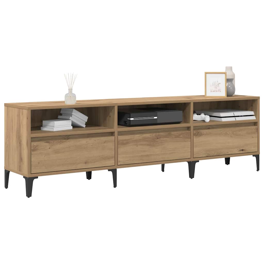 vidaXL TV-kast artisanaal eikenkleurig 150 x 30 x 44.5 cm Bewerkt hout