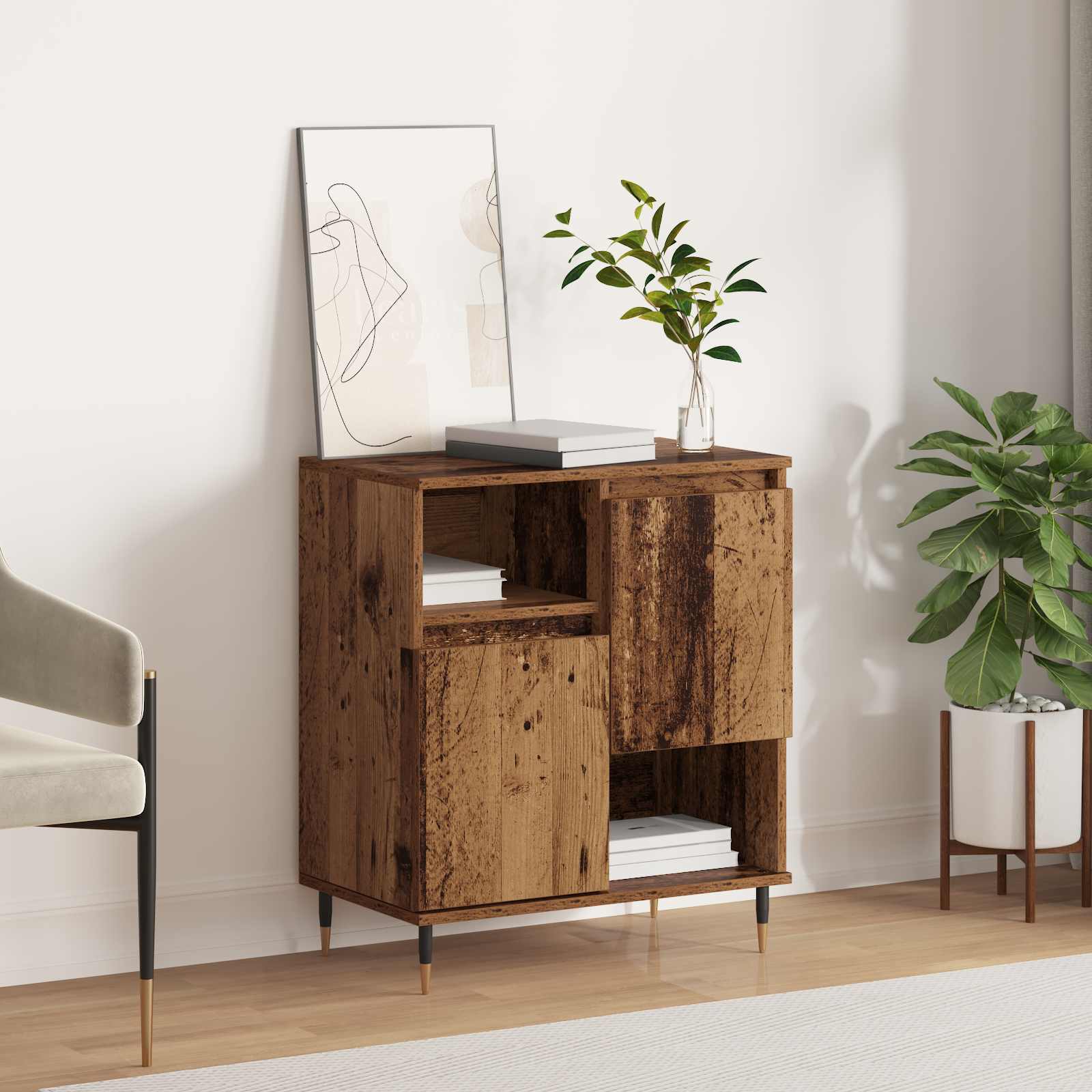 vidaXL Bufet Lemn vechi 60 x 35 x 70 cm