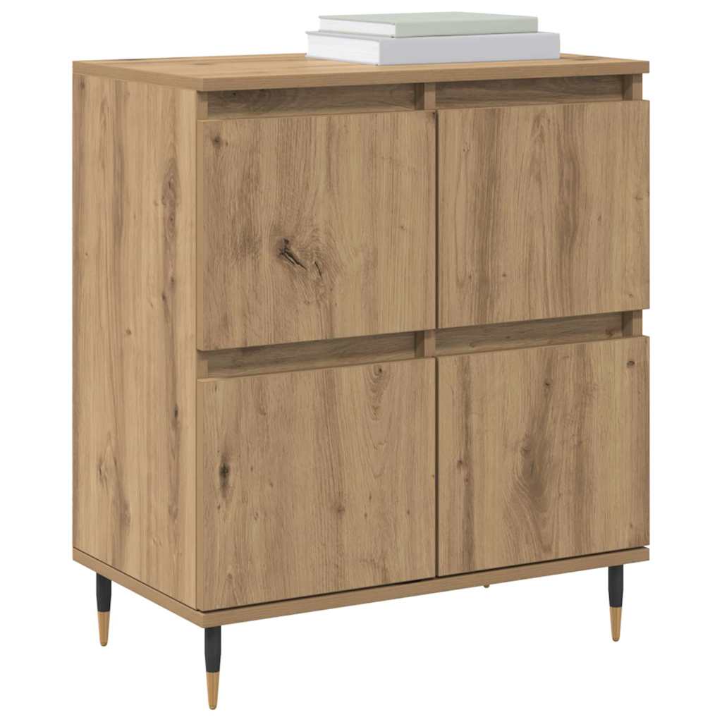vidaXL Dressoir met opslag met de deur Bruin 60 x 35 x 70 cm Bewerkt hout