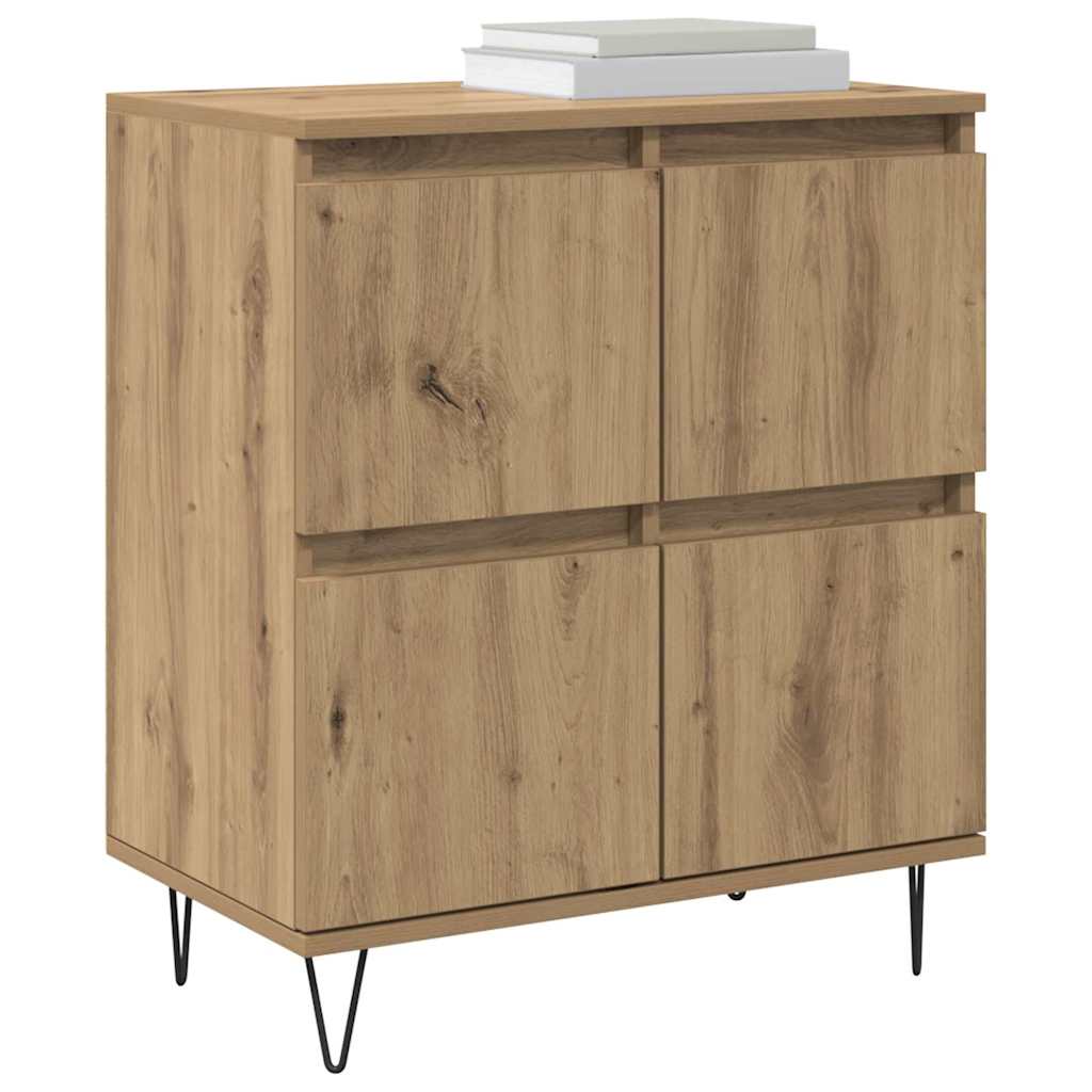 vidaXL Dressoir met opslag met de deur Bruin 60 x 35 x 70 cm Bewerkt hout