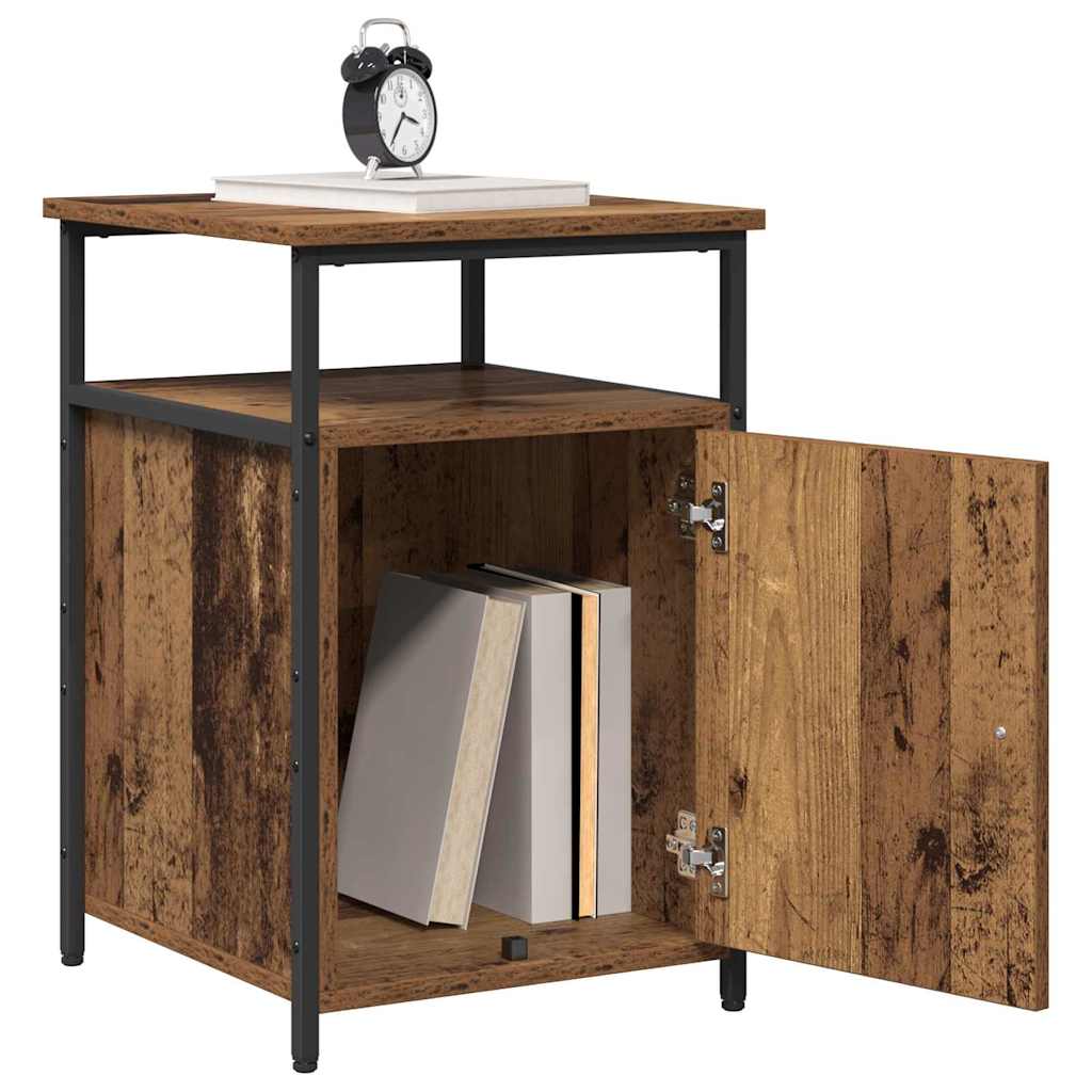 vidaXL Nachtkastje 2 pcs Oud hout Bewerkt hout