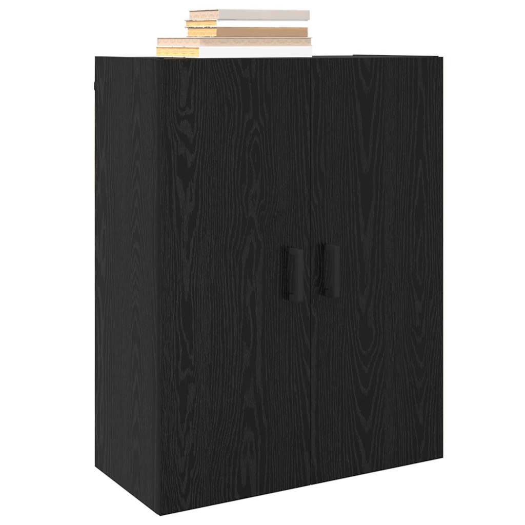 vidaXL Wandkast Wandgemonteerd Zwart 69.5 x 34 x 90 cm Bewerkt hout