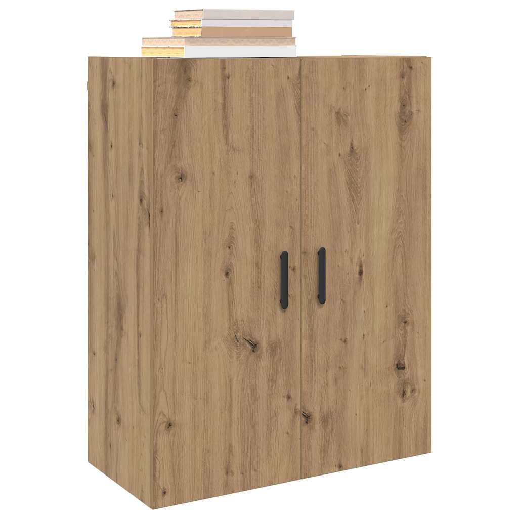 vidaXL Wandkast artisanaal eikenkleurig 69.5 x 34 x 90 cm Bewerkt hout