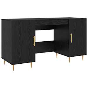 vidaXL Laud Must tamm Tehispuit 140 x 50 x 75 cm