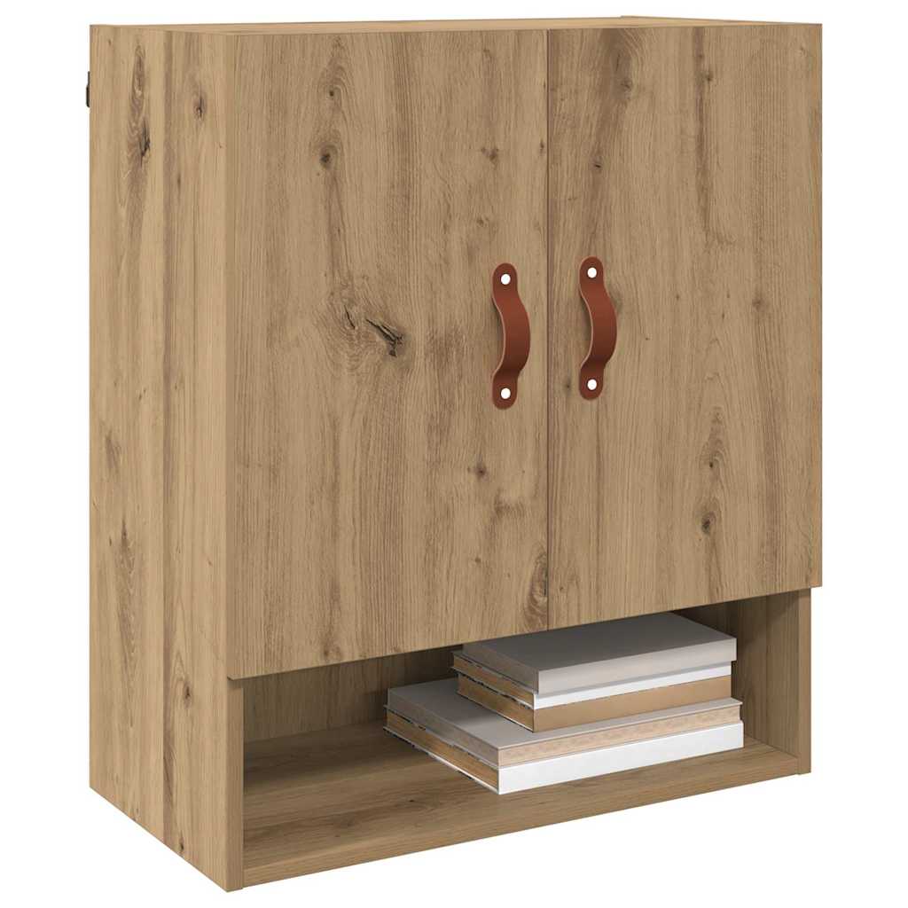 vidaXL Wandkast artisanaal eikenkleurig 60 x 31 x 70 cm Bewerkt hout