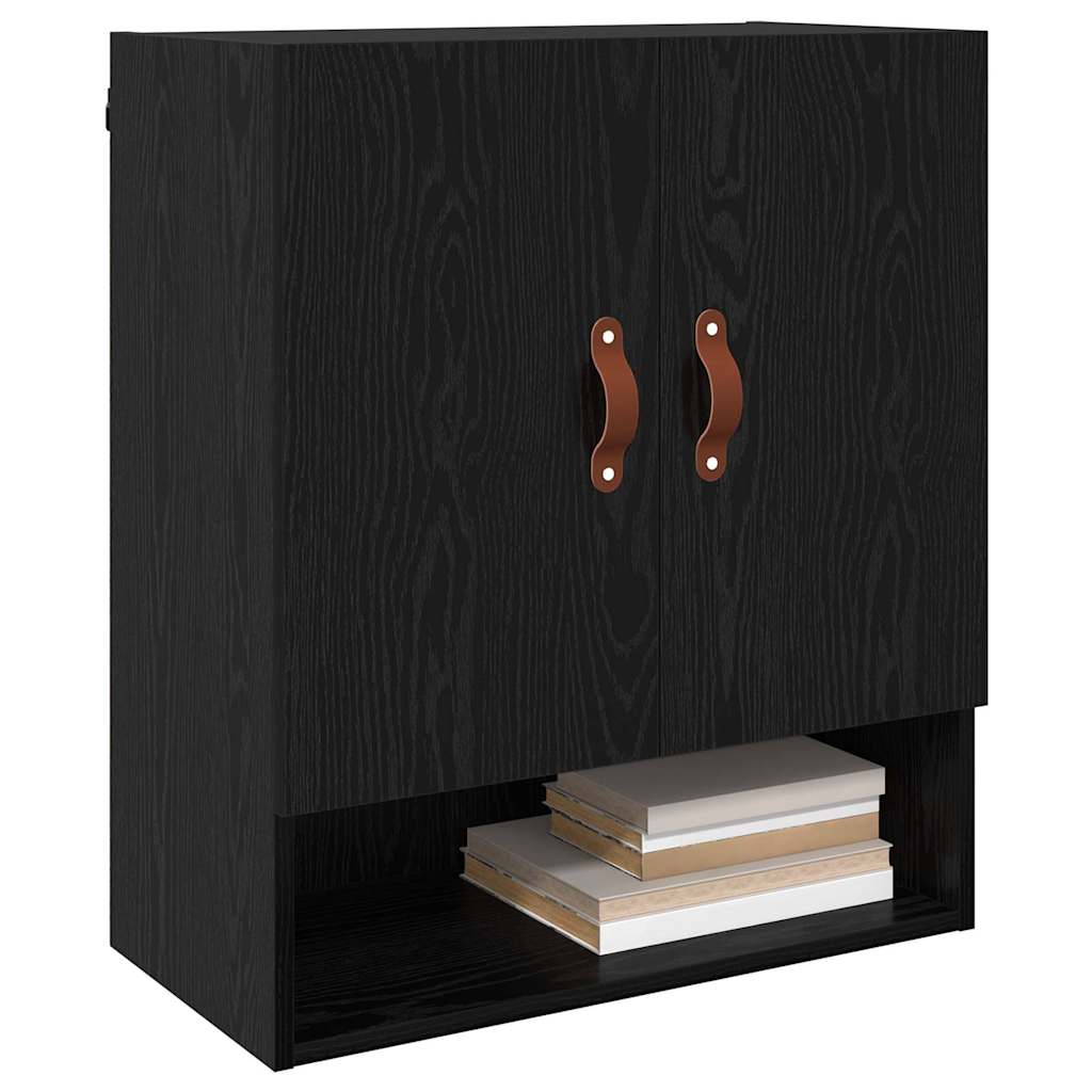 vidaXL Wandkast Zwart eiken 60 x 31 x 70 cm Bewerkt hout