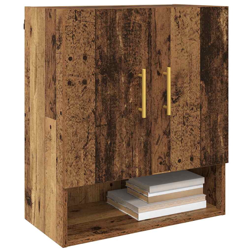 vidaXL Wandkast Wandgemonteerd Oud hout 60 x 31 x 70 cm Bewerkt hout