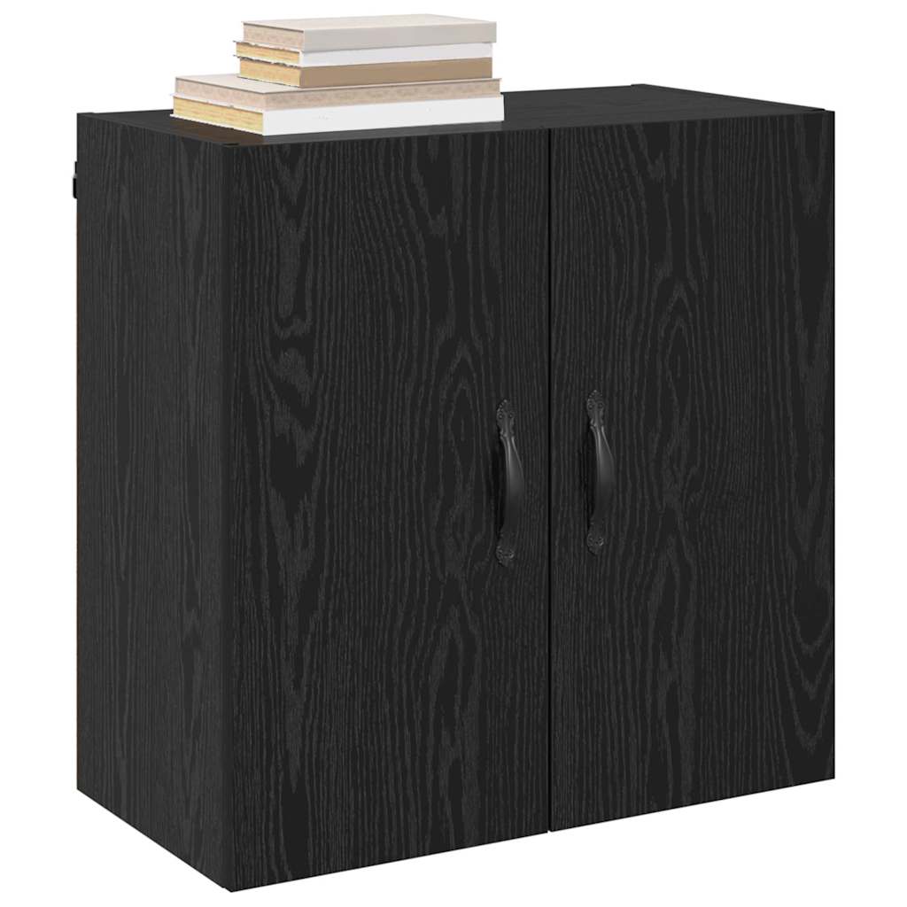 vidaXL Wandkast Zwart eiken 60 x 31 x 60 cm Bewerkt hout