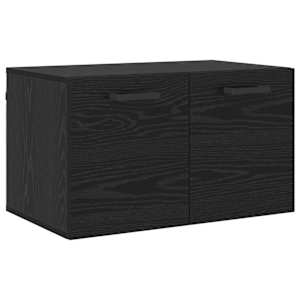 vidaXL Seinale kinnitatav kapp 60 x 36,5 x 35 cm Tehispuit Must tamm