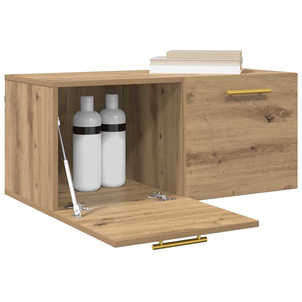 vidaXL Wandkast Ambachtelijk eiken 80 x 36.5 x 35 cm Bewerkt hout