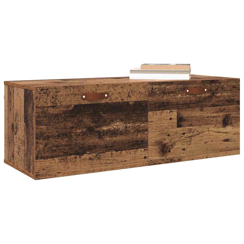 vidaXL Wandkast Oud hout 100 x 36.5 x 35 cm Bewerkt hout