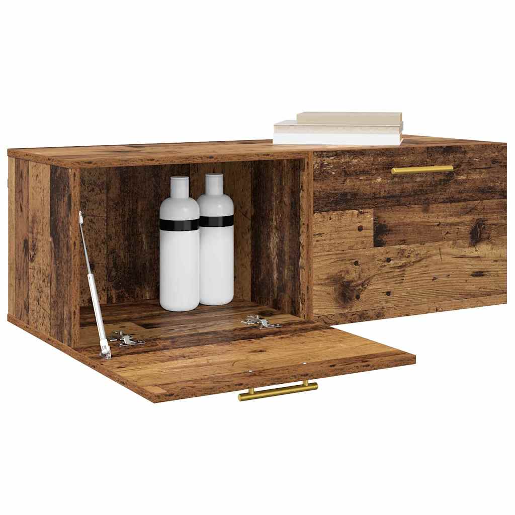 vidaXL Wandkast Oud hout 100 x 36.5 x 35 cm Bewerkt hout