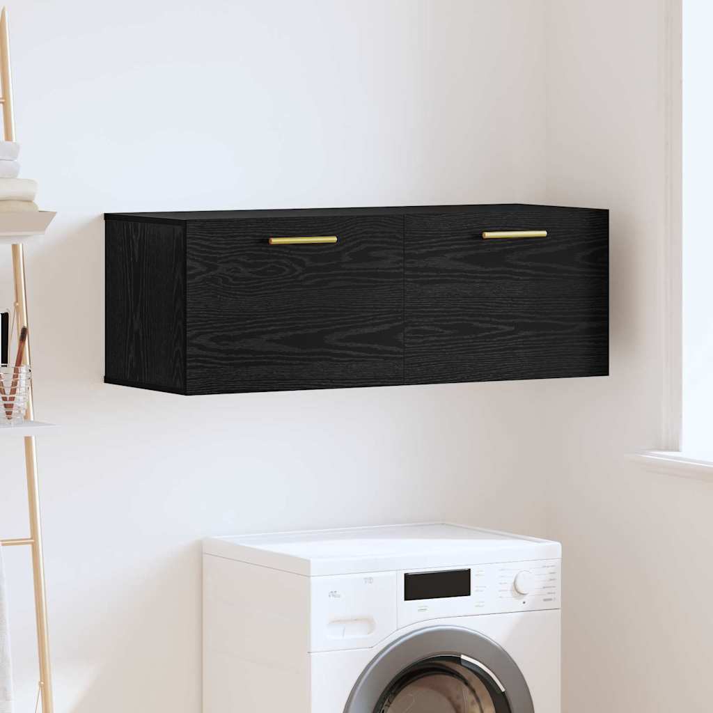 vidaXL Dulap de perete Stejar negru 100 x 36.5 x 35 cm Lemn compozit