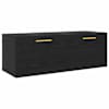 vidaXL Seinekapp 100 x 36.5 x 35 cm Tehispuit Must tamm