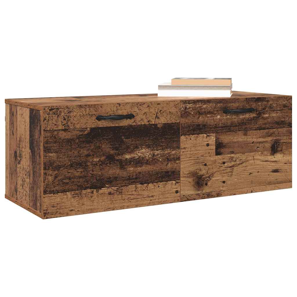 vidaXL Wandkast Oud hout 100 x 36.5 x 35 cm Bewerkt hout