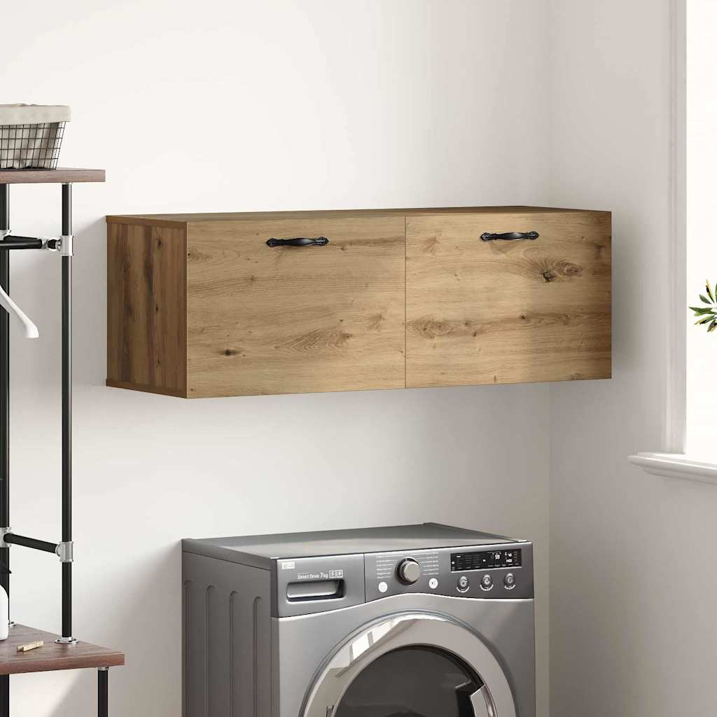 vidaXL Wandschrank Eiche handwerklich 100 x 36.5 x 35 cm Holzwerkstoff