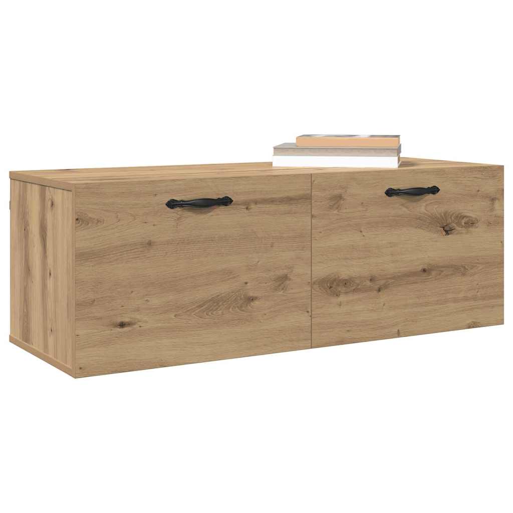 vidaXL Wandkast artisanaal eikenkleurig 100 x 36.5 x 35 cm