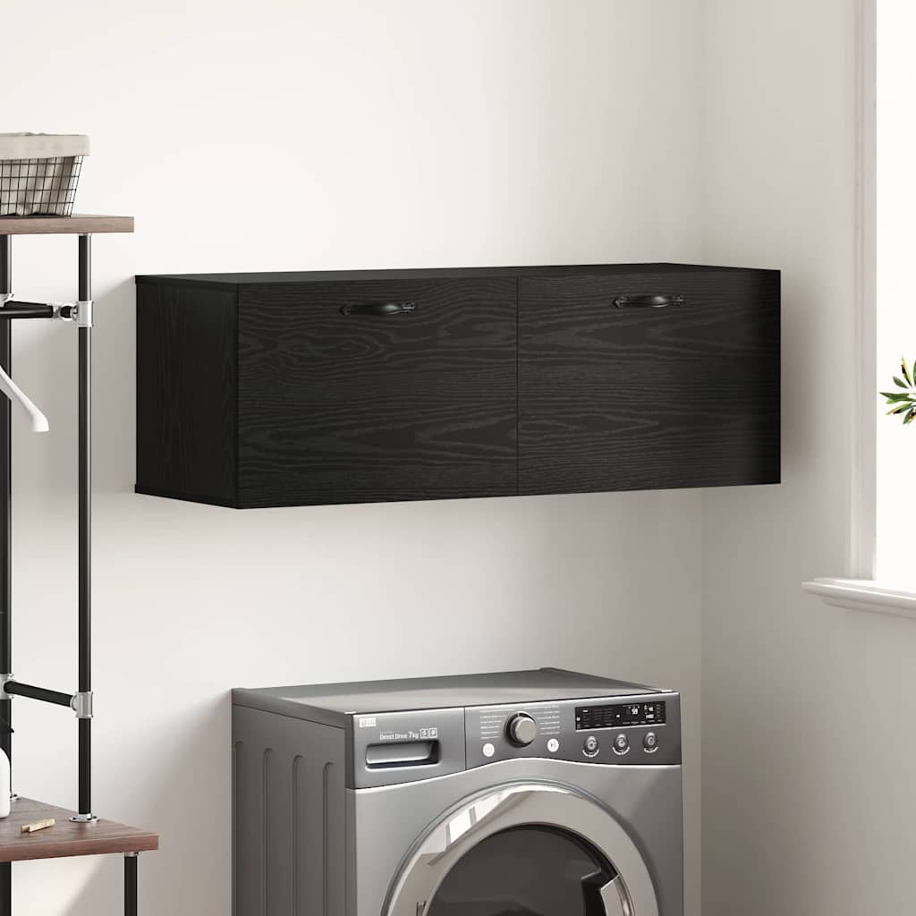 vidaXL Dulap de perete Stejar negru 100 x 36.5 x 35 cm Lemn compozit