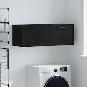 Omarica na steni Črni hrast 100 x 36.5 x 35 cm Konstruiran les