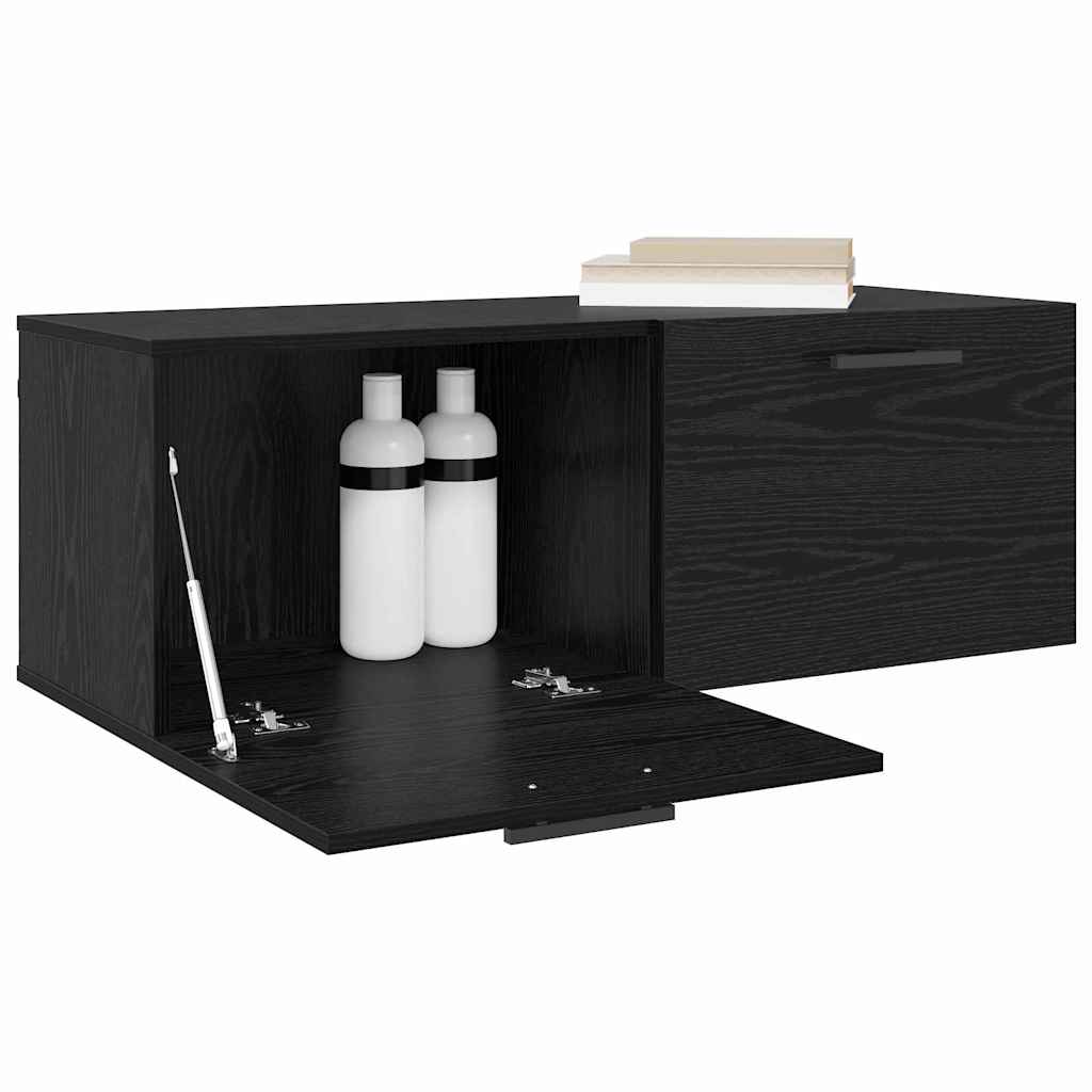 vidaXL Wandkast Zwart eiken 100 x 36.5 x 35 cm Bewerkt hout
