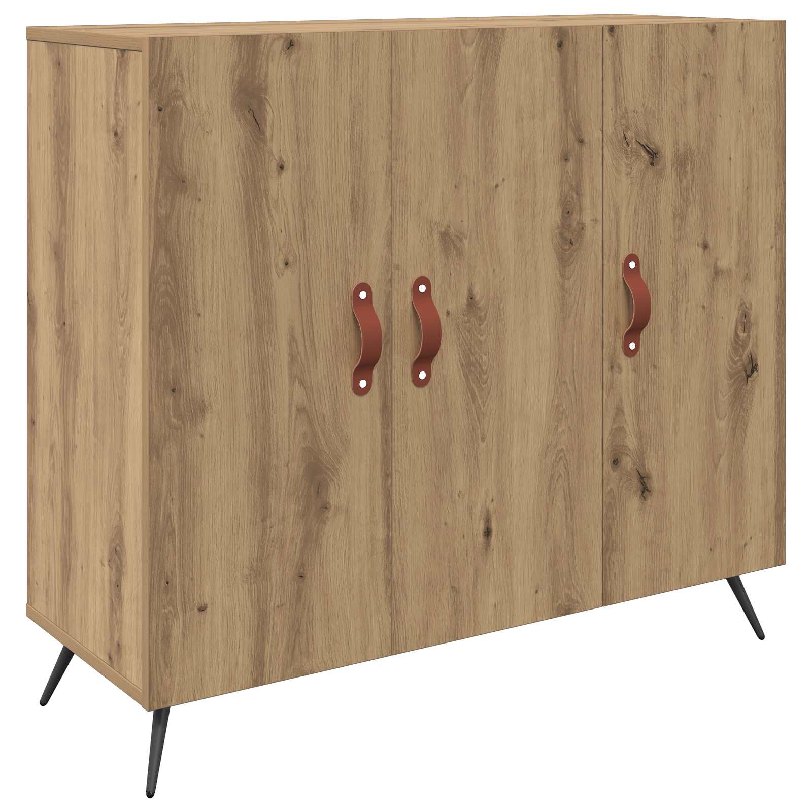vidaXL Bufet Stejar Artizanal 89,5 x 34 x 80 cm Lemn compozit